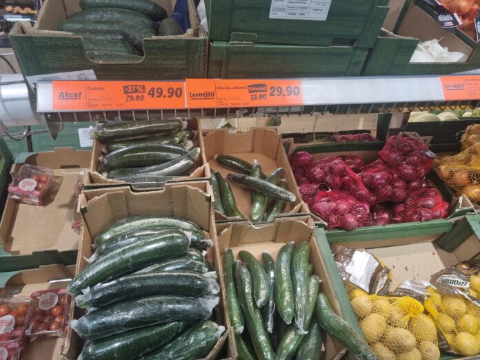Ціна на овочі в Чехії